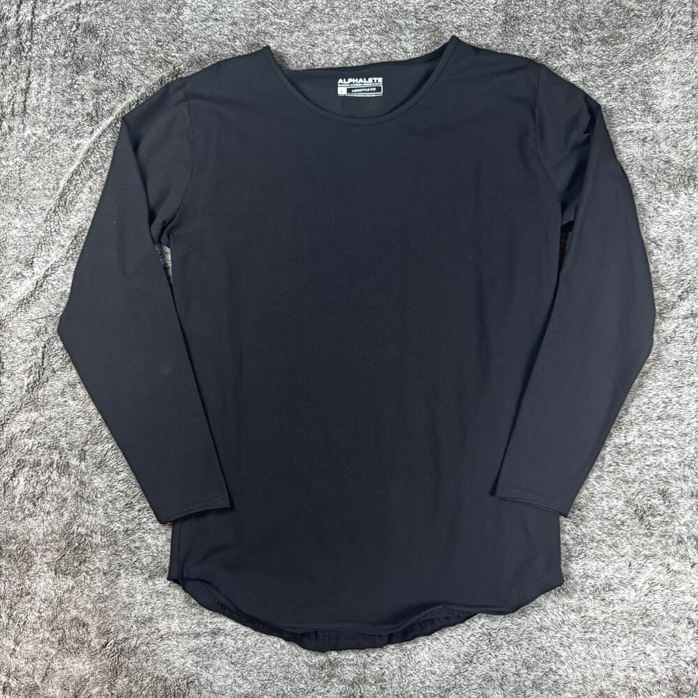 Alphalete Lifestyle Fit Long Sleeve Women's Large Black